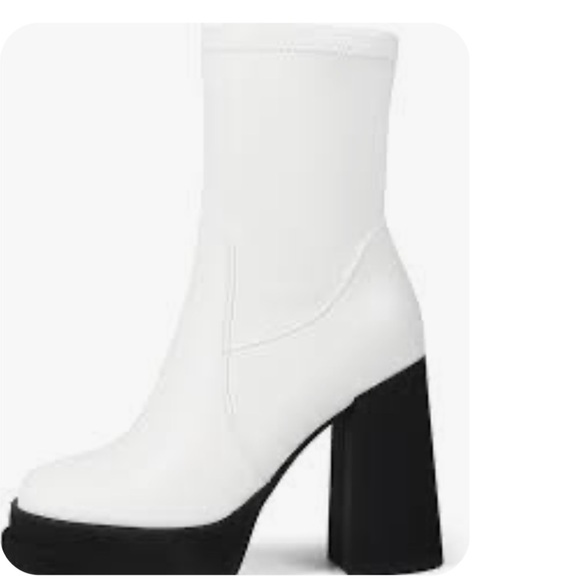 🆕 Cewpoeze Women's Platform Square Toe Chunky Heel Ankle Boots Size 6.5 - Picture 1 of 11